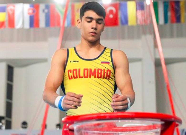 Ángel Barajas, la nueva sensación de la gimnasia artística de Colombia. FOTO COC
