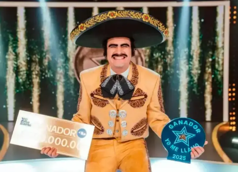 Este es Vicente Fernández, el ganador de la última temporada de Yo me llamo. FOTO Cortesía Caracol Televisión