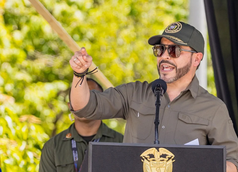 El operativo anunciado por el presidente fue en el centro de Bogotá. Foto: Presidencia.