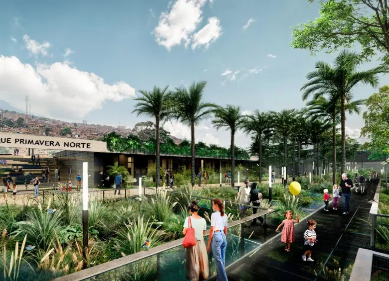 Render del Parque Primavera Norte. FOTO: ALCALDÍA DE MEDELLÍN