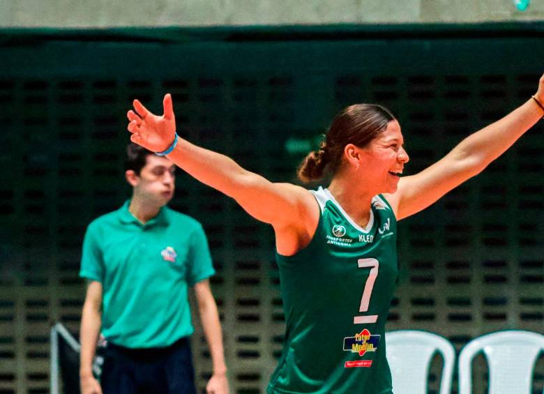 María Alejandra Torres, capitana de Antioquia. FOTO CORTESÍA JORGE ZULUAGA-LIGA ANTIOQUEÑA DE VOLEIBOL