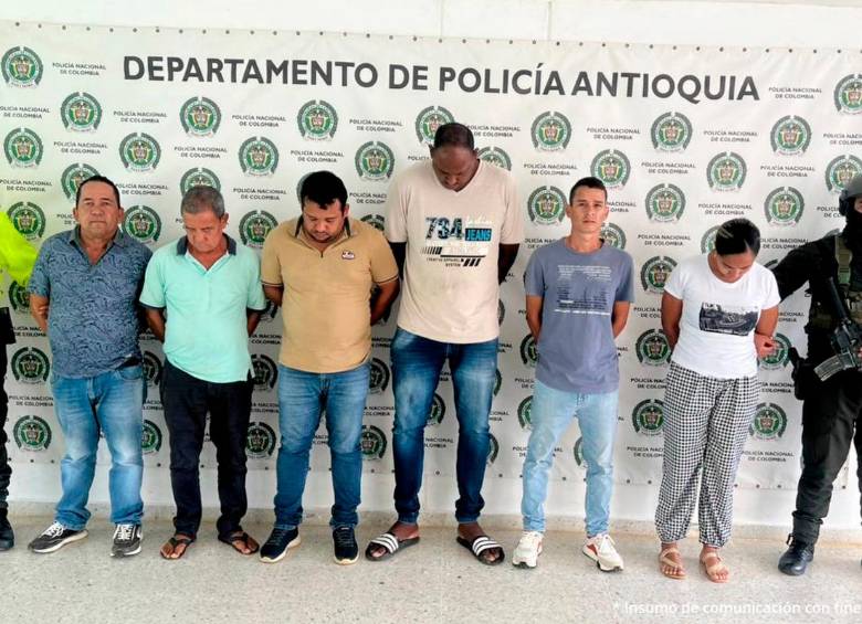 Capturados por explotación ilegal de oro en Bajo Cauca. FOTO: Cortesía 