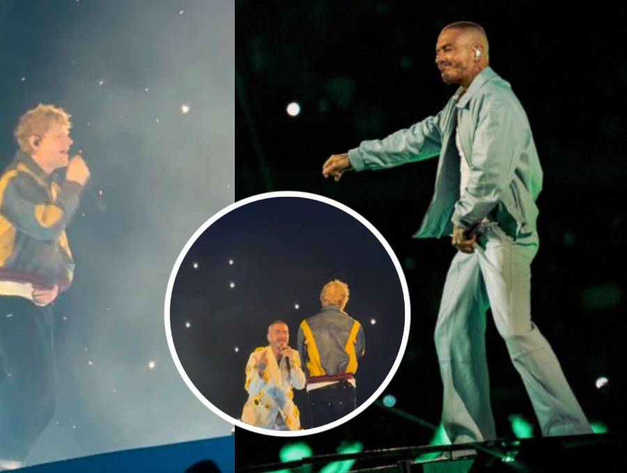 Ed Sheeran fue la gran sorpresa internacional en el concierto de J Balvin que estuvo marcado por la nostalgia y la presencia de artistas internacionales. Fotos: Sencia Bogotá y captura de videos