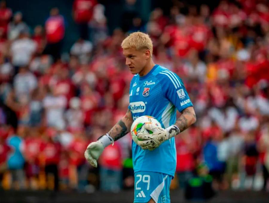 El arquero uruguayo Washington Aguerre volvió a ser titular con el Medellín en un partido por Liga después de un par de meses. FOTO: Juan Antonio Sánchez