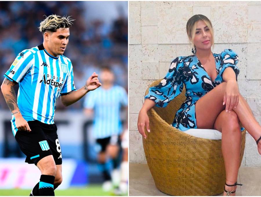 <p>El futbolista Juan Fernando Quintero y y su esposa Johana Osorio. FOTOS: Tomadas de X @RacingClub e Instagram @johana_osorioq</p><p> </p>
