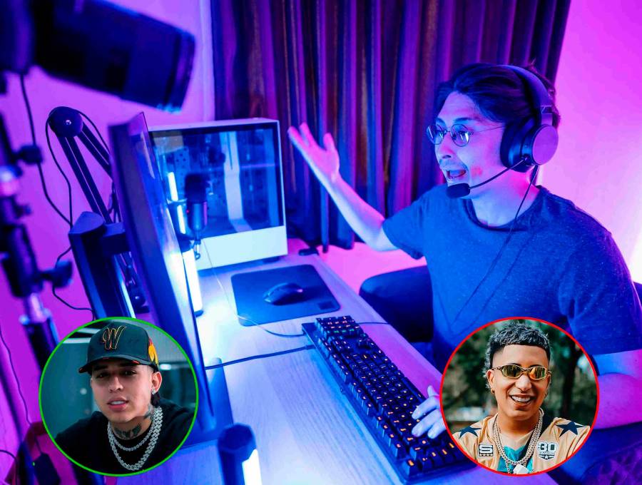 El streaming en vivo se consolida como una de las industrias más dinámicas del ecosistema digital. En la izquierda está WestCol y a la derecha, Mr. Stiven, los streamers colombianos más populares. FOTO: GETTY Y CORTESÍA