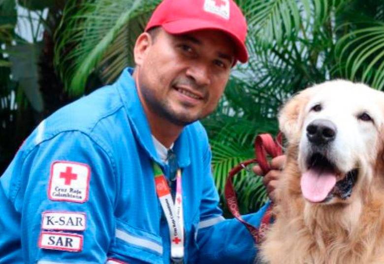 Falleció Lenox, el perro de rescate de la Cruz Roja del Valle