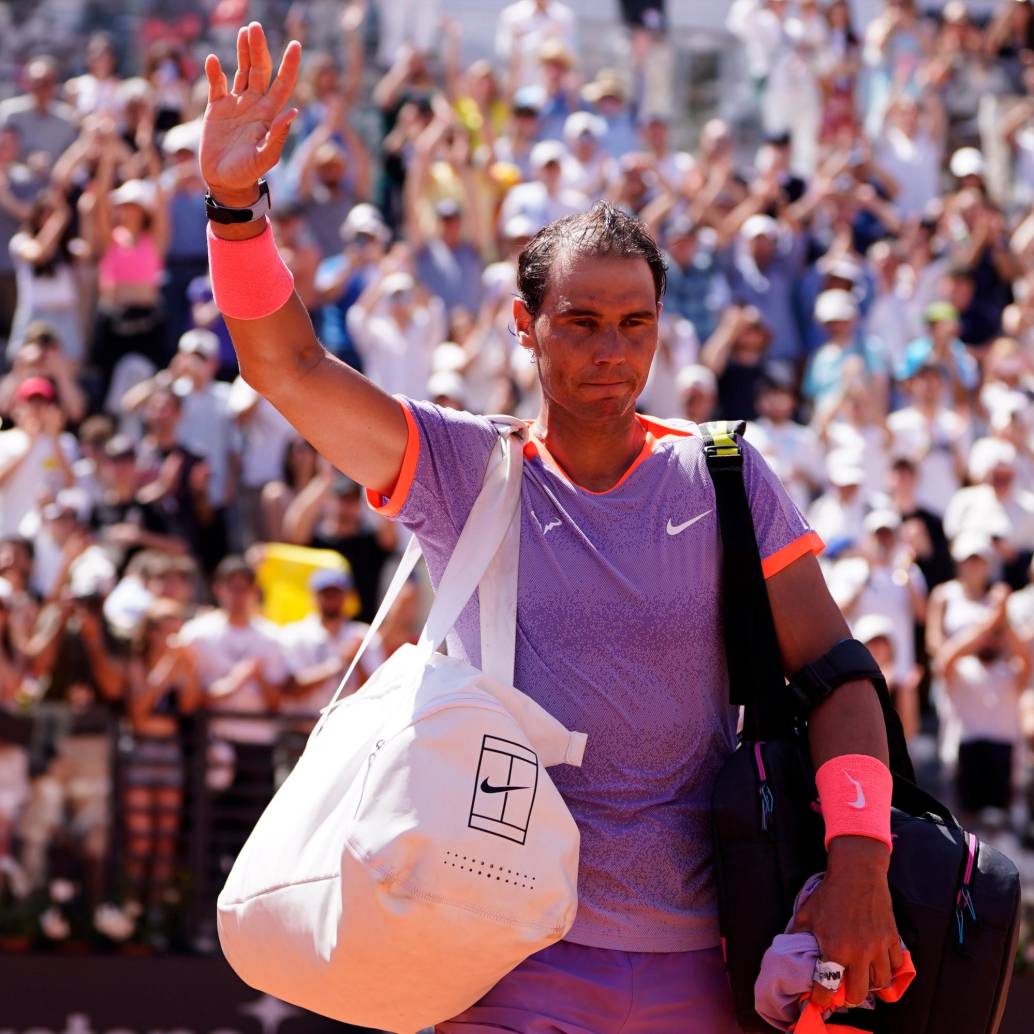 En el 2024, Rafa Nadal fue eliminado en la segunda ronda en Barcelona, en octavos de final en Madrid y no ha superado la segunda ronda en Roma. FOTO Tomada de ‘X’: @InteBNLdItalia