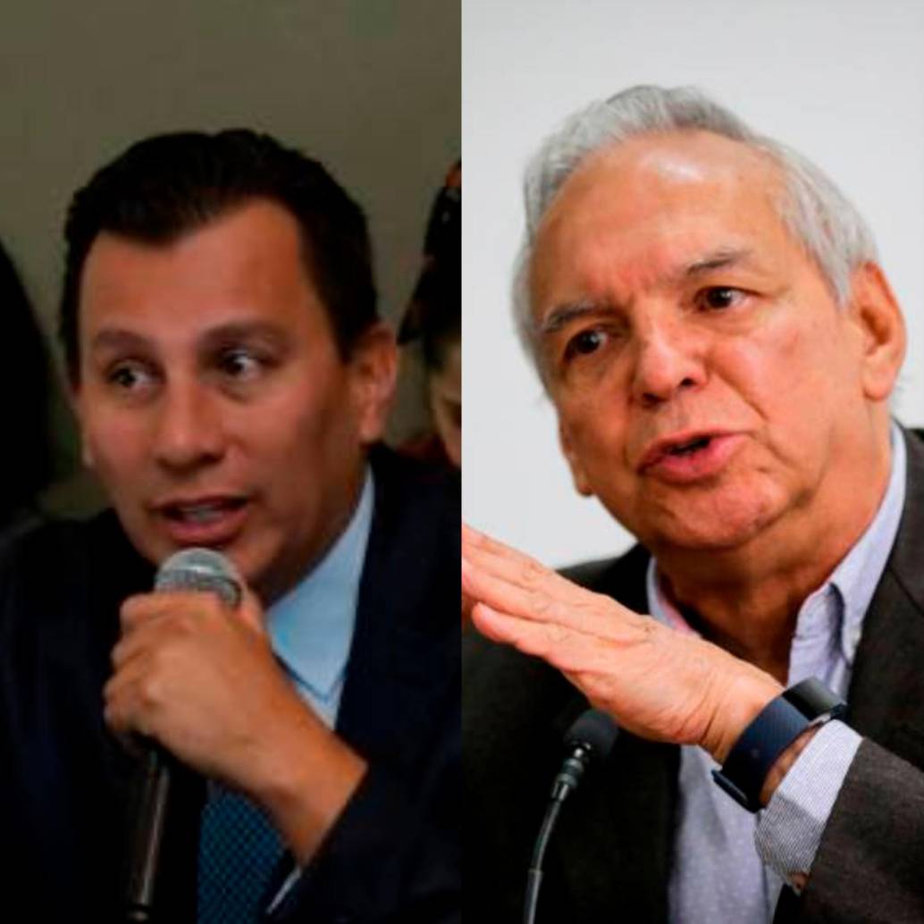 Henry Cárdenas, presidente de Fedetranscarga, y Ricardo Bonilla, ministro de Hacienda. FOTOS: El Colombiano y Colprensa