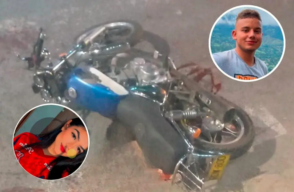 A Yuri Alejandra Pineda Cabueñas (detalle, izquierda), de 19 años, la asesinaron de 16 puñaladas sobre esta moto en el barrio Eduardo Santos. Horas más tarde apareció muerto en el barrio San Michel el presunto victimario, Luis Miguel Zapata Ossa (detalle, derecha), de 21 años. FOTOS: CORTESÍA A Yuri Alejandra Pineda Cabueñas (detalle, izquierda), de 19 años, la asesinaron de 16 puñaladas sobre esta moto en el barrio Eduardo Santos. Horas más tarde apareció muerto en el barrio San Michel el presunto victimario, Luis Miguel Zapata Ossa (detalle, derecha), de 21 años. FOTOS: CORTESÍA