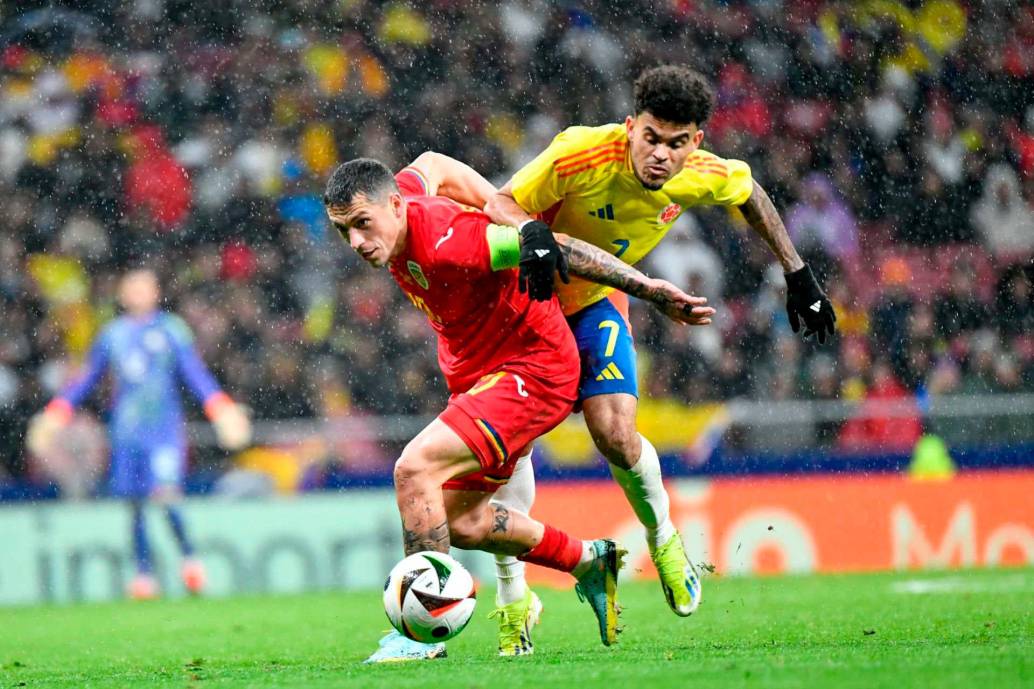 El colombiano Luis Díaz fue uno de los destacados de Colombia en los dos amistosos disputados ante España y Rumania. FOTO CORTESÍA FCF