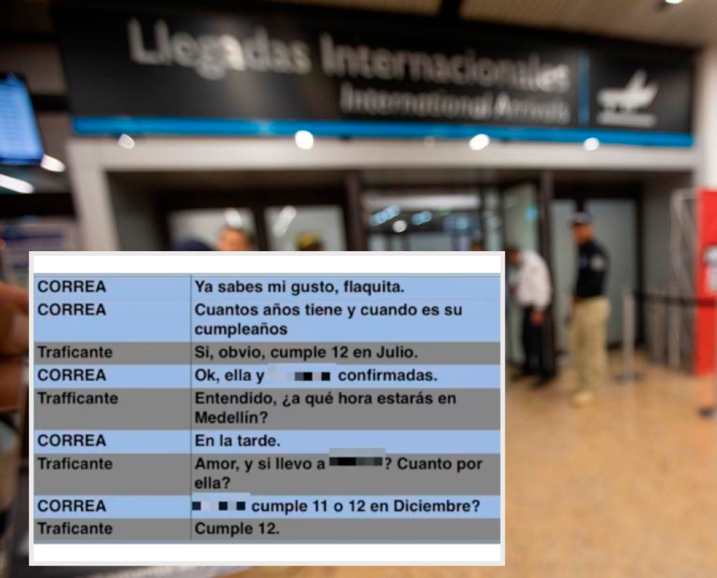 En la foto aparece la campaña lanzada en los aeropuertos para desincentivar la explotación sexual de menores de edad por parte de turistas. FOTO Jaime Pérez