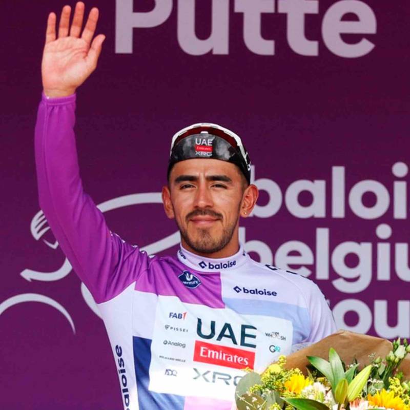 Juan Sebastián Molano perdió el liderato en la Vuelta a Bélgica. FOTO TOMADA X@belgium_tour