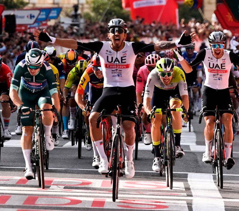 Juan Sebastián Molano, quien llegó a ser campeón bolivariano y panamericano de pista, es uno de los mejores velocistas colombianos en el pedalismo de ruta mundial. Ganar en el Giro de Italia, entre sus metas. FOTO GETTY