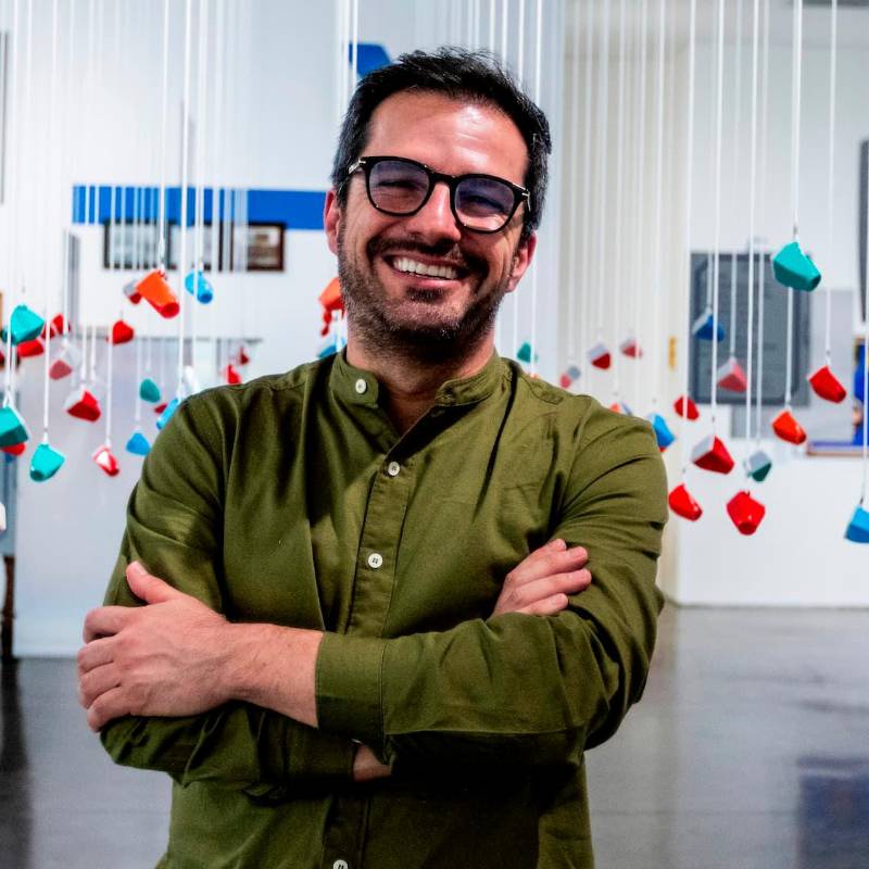 Rafael Tamayo, el nuevo director del Museo de Arte Moderno de Medellín, gerenció la reciente Bienal Internacional de Arte de Antioquia y de Medellín (BIAM). FOTO: Julio Herrera