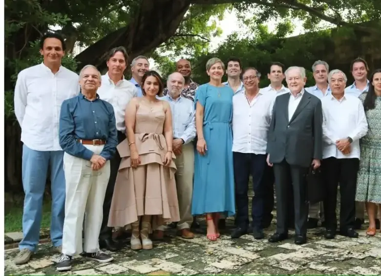 Sarabia logró reunir a los grandes empresarios del país con Petro en Cartagena en diciembre de 2023. FOTO Presidencia