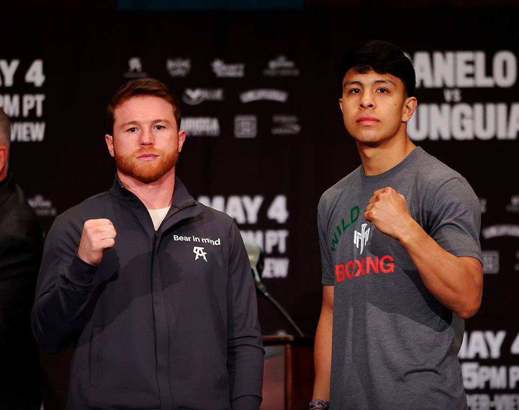 Será el primer combate de dos mexicanos por los cuatro cinturones del boxeo. FOTO Tomada de ‘X’: @GoldenBoyBoxing