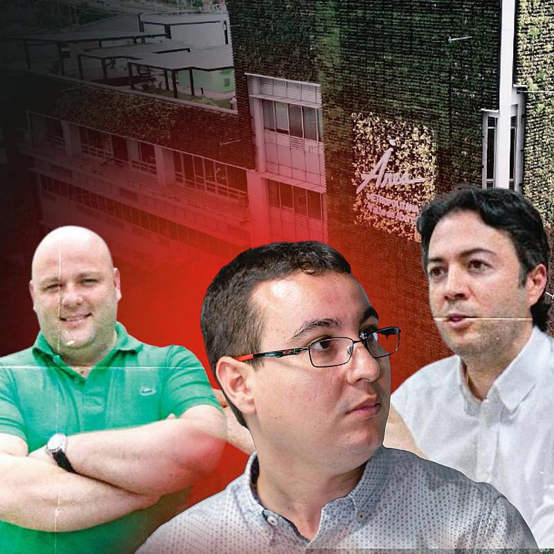 La Contraloría de Antioquia reabrirá los procesos por presunta corrupción en el Área Metropolitana durante la Alcaldía de Daniel Quintero (derecha), en los que aparece mencionado su hermano, Miguel Quintero (izquierda), y el exdirector, Juan David Palacio (centro). FOTO: El Colombiano