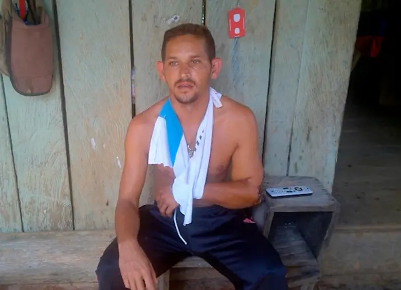 Así lucía Orlando Marín Gómez (“Horqueta”) al momento de su captura en Amalfi, Antioquia, en 2016. FOTO: CORTESÍA DE POLICÍA.