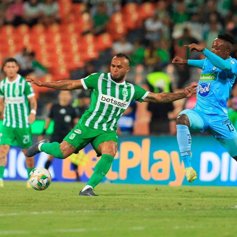 Andrés Sarmiento fue la figura verdolaga con gol y pase gol. FOTO CAMILO SUÁREZ