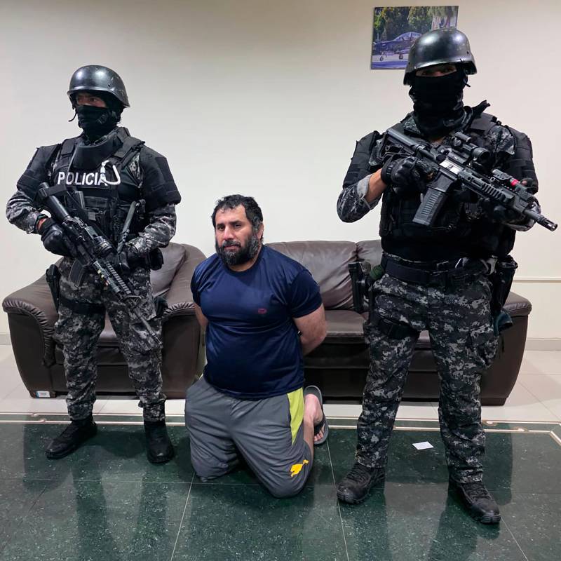 José Adolfo Macías Villamar (“Fito”) fue capturado en un búnker bajo suelo, en Ecuador. FOTO: GETTY