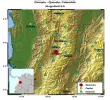 El Servicio Geológico Colombiano reportó un sismo en Circasia, Quindío, en la mañana de este 9 de abril. FOTO: Servicio Geológico Colombiano.