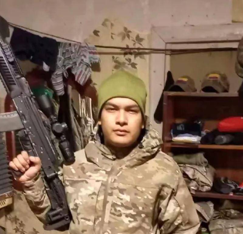 El soldado colombiano Audel Rojas combatió durante cinco meses en el frente de guerra de Donbás, en la frontera de Ucrania con Rusia. Foto: cortesía