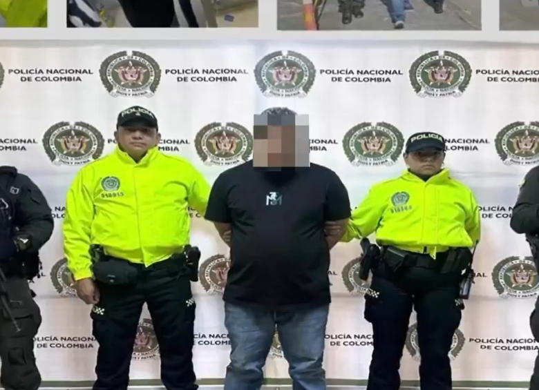 Robert Asdrua Henao Gallego sería uno de los cabecillas detrás de la organización criminal que asesinó a 7 personas en una casa en Rionegro en junio del 2024. FOTO: Policía