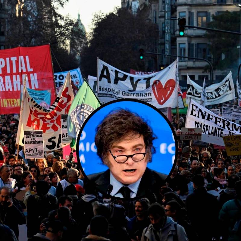 Las movilizaciones de esta semana en Buenos Aires por los recortes fiscales del Gobierno de Javier Milei. FOTO AFP