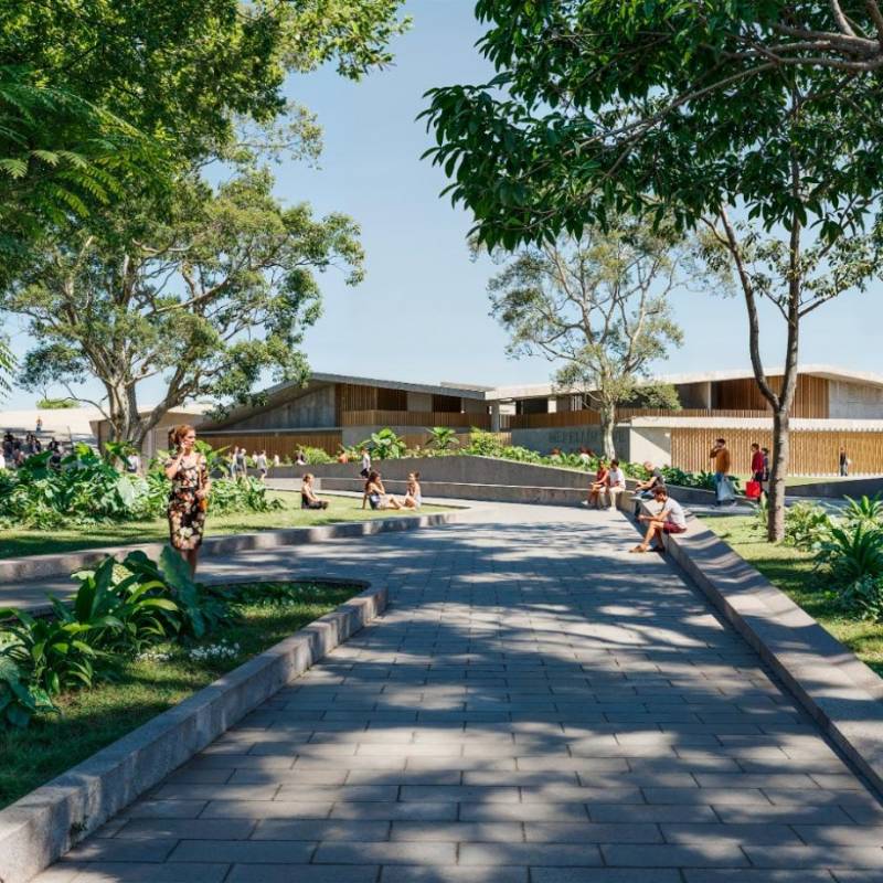 Así lucirá el primero de cinco Recreos Culturales de la ciudad en la Comuna 15 Guayabal. FOTO Alcaldía de Medellín.