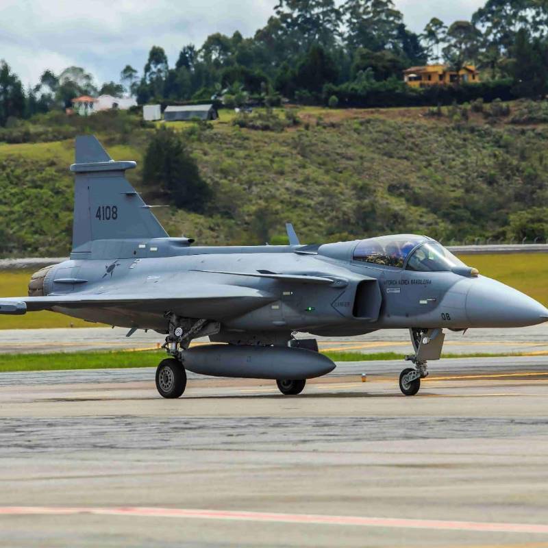 En la imagen, el avión de combate Gripen, de la empresa sueca Saab, con el cual reemplazarán el escuadrón de jets de combate Kfir, ya obsoleto. FOTO camilo suárez y cortesía