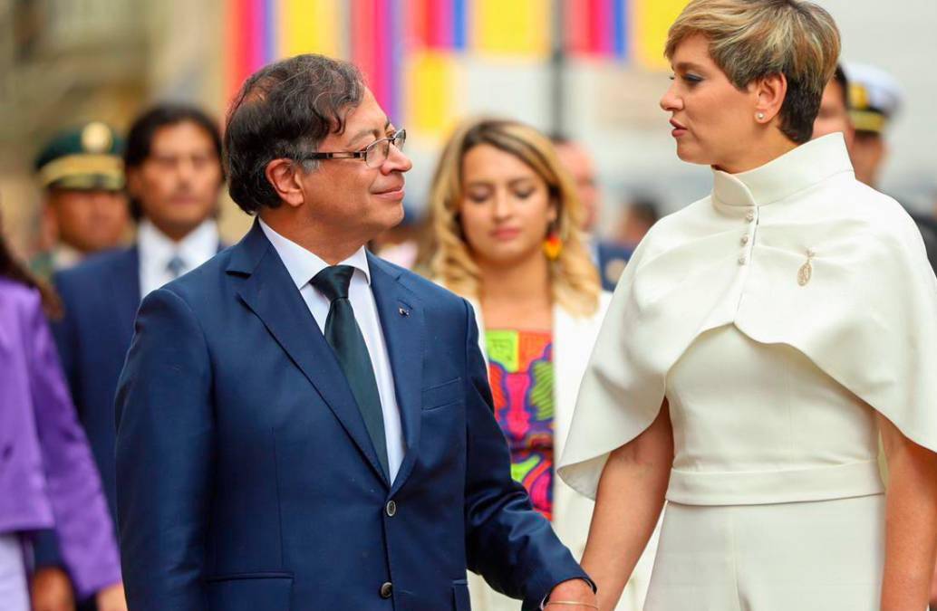 Gustavo Petro, presidente de Colombia; y Verónica Alcocer, primera dama de la Nación. FOTO: Presidencia. Gustavo Petro, presidente de Colombia; y Verónica Alcocer, primera dama de la Nación. FOTO: Presidencia.