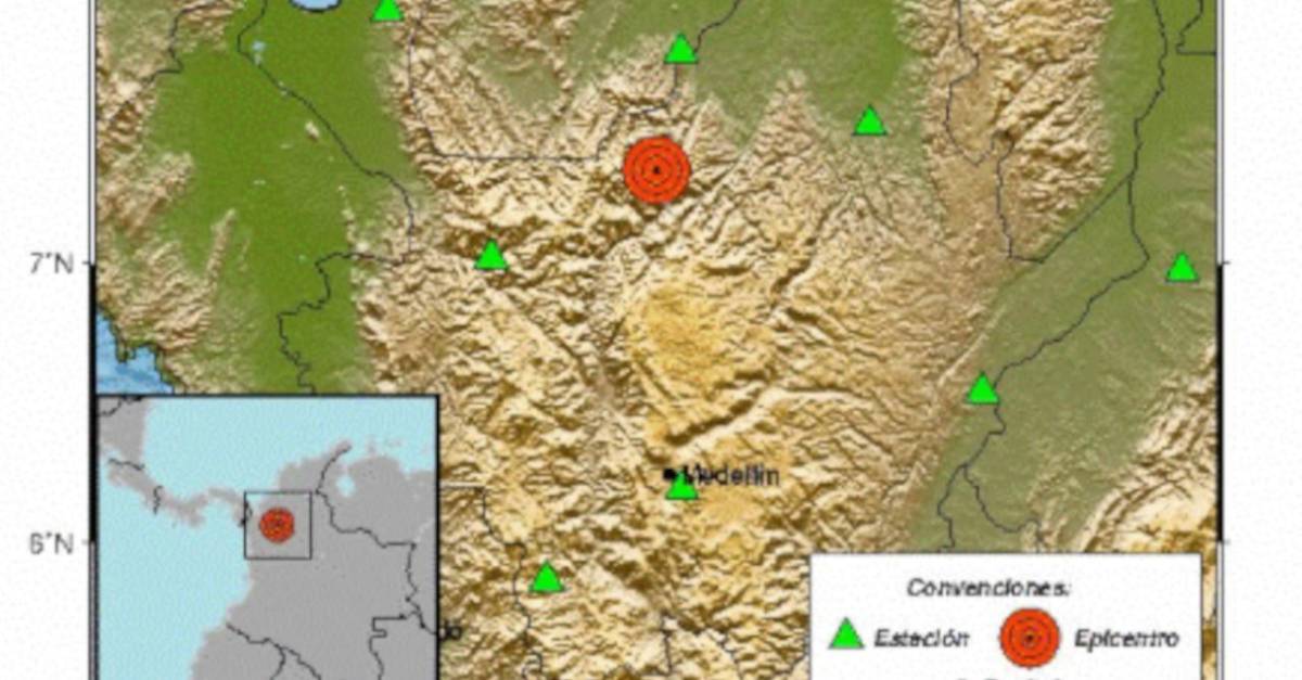 Fuerte temblor sacudió a varios municipios de Antioquia este lunes lo