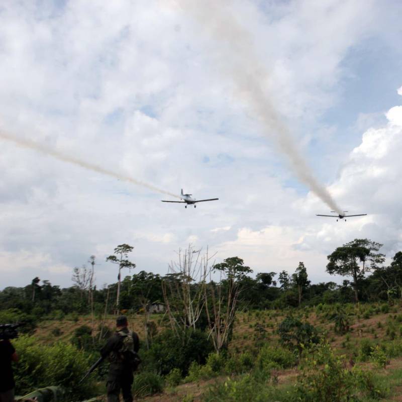 Más de cinco mil denuncias fueron radicadas por el uso desproporcionado del químico en estos tres municipios de Nariño entre 2002 y 2013. Foto: Colprensa