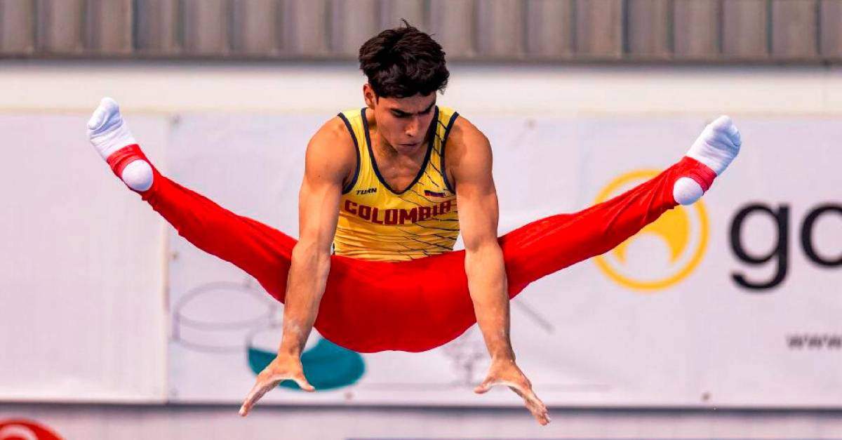 El cucuteño Ángel Barajas se luce entre los grandes de la gimnasia