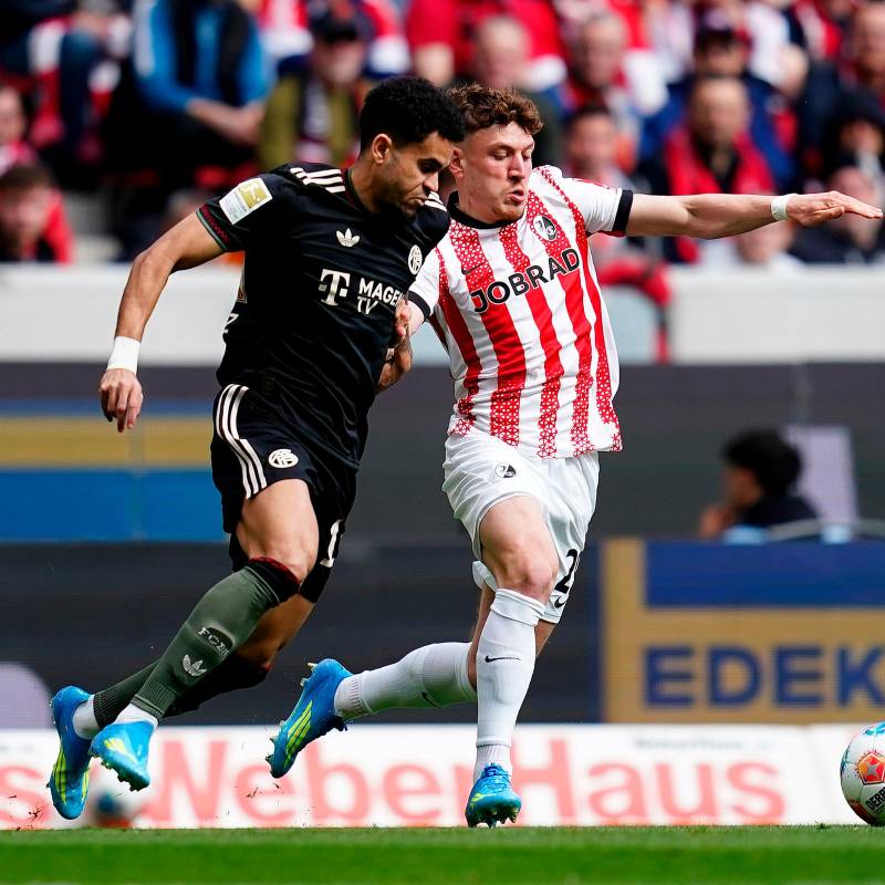 El Bayern Múnich ganó 2-3 en su visita al Friburgo por la fecha 28 de la Bundesliga que es liderada por el equipo de Luis Díaz con 73 unidades. FOTO: GETTY