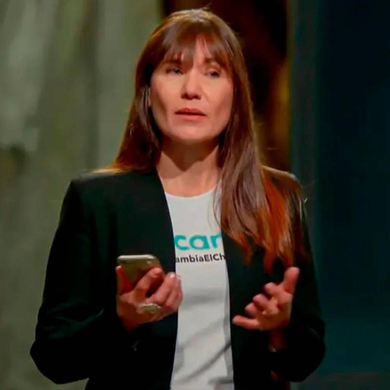 Zulma Castro participó en el programa Shark Tank Colombia con su empresa Car B. FOTO: Captura de video