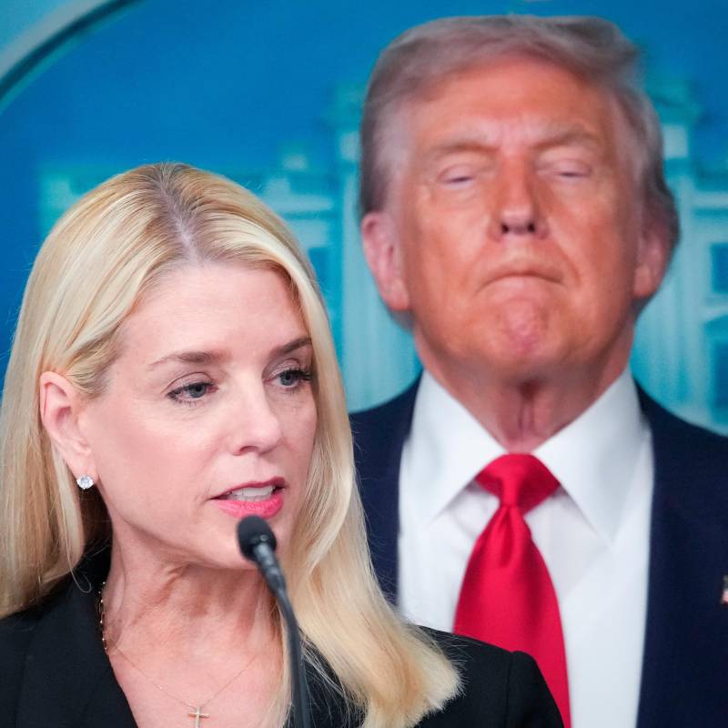 Pam Bondi ha sido una de las grandes aliadas políticas de Trump. Desde febrero de 2025 era la fiscal general. FOTO: GETTY