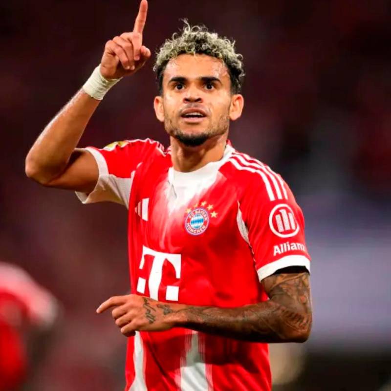 El futbolista colombiano Luis Díaz suma 22 goles y 18 asistencias esta temporada con el Bayern Múnich alemán. De ellos, cuatro tantos han sido en Champions. Foto: Bayern Múnich