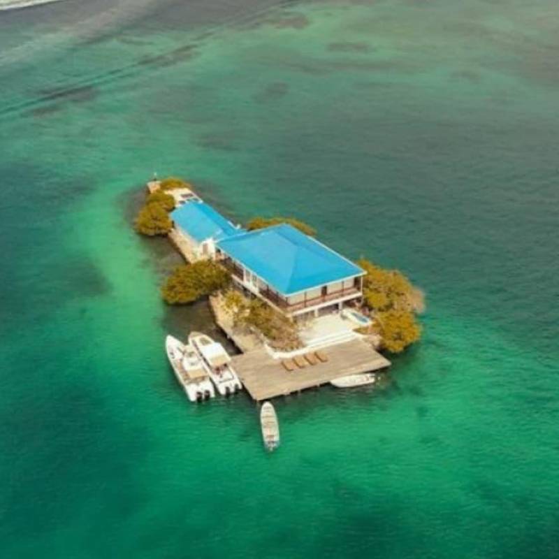 Esta es la Isla Fiesta, un baldío insular de la Nación ubicado en el archipiélago de las Islas del Rosario. FOTO: Agencia Nacional de Tierras (ANT)