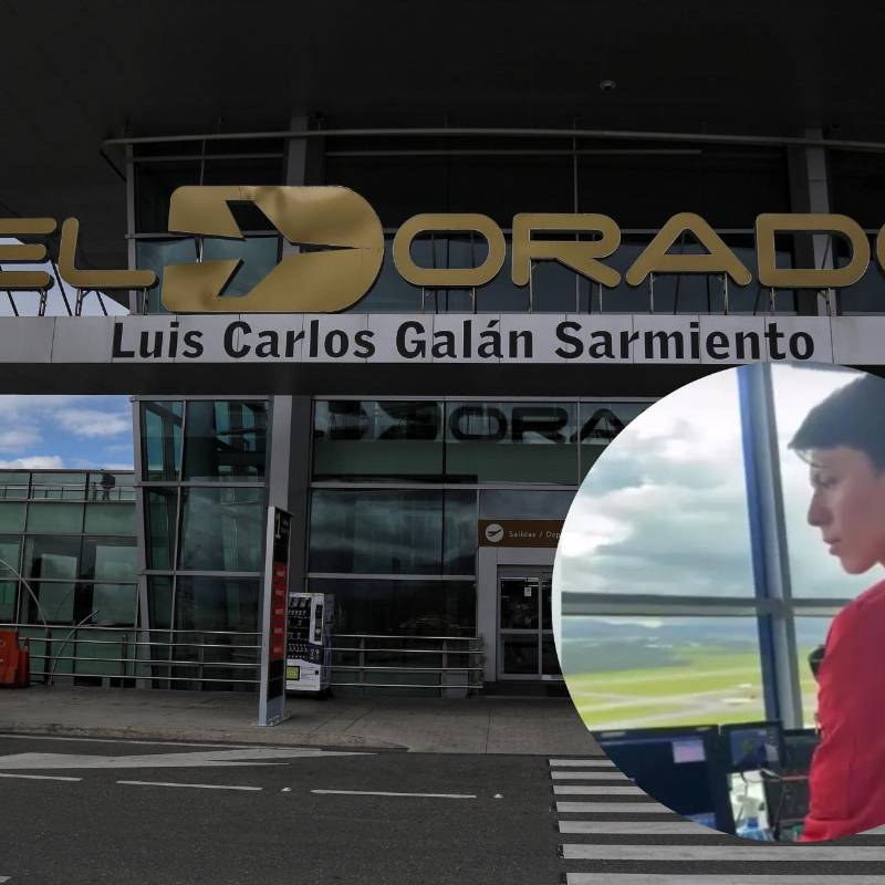 Una grabación publicada por el propio joven destapó el episodio que hoy investiga la Aerocivil. FOTO: AEROPUERTO EL DORADO Y REDES SOCIALES.