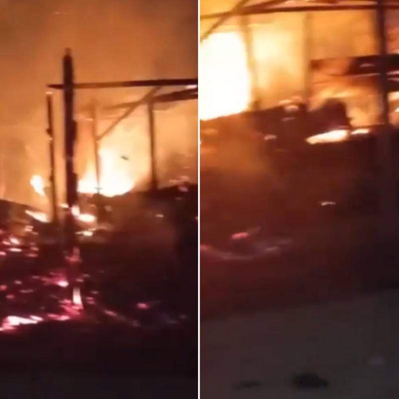 Las imagenes compartidas a través de redes sociales muestran el alcance del atentado. Foto: Redes Sociales. 