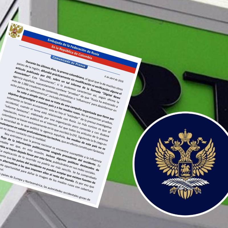 Embajada de Rusia en Colombia denuncia “campaña de desprestigio” en su contra