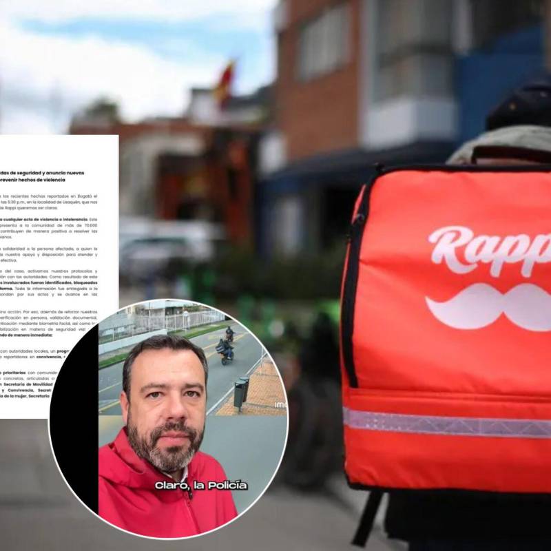 La empresa Rappi le respondió al alcalde de Bogotá, Carlos Fernando Galán. Fotos: Colprensa, captura de video y Rappi Colombia. 