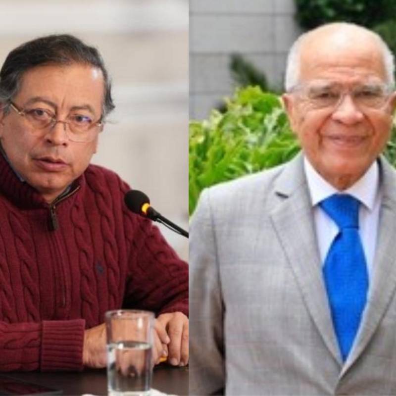 El presidente de Colombia, Gustavo Petro, y el exministro de Justicia Alfonso Gómez Méndez. FOTO CORTESÍA PRESIDENCIA