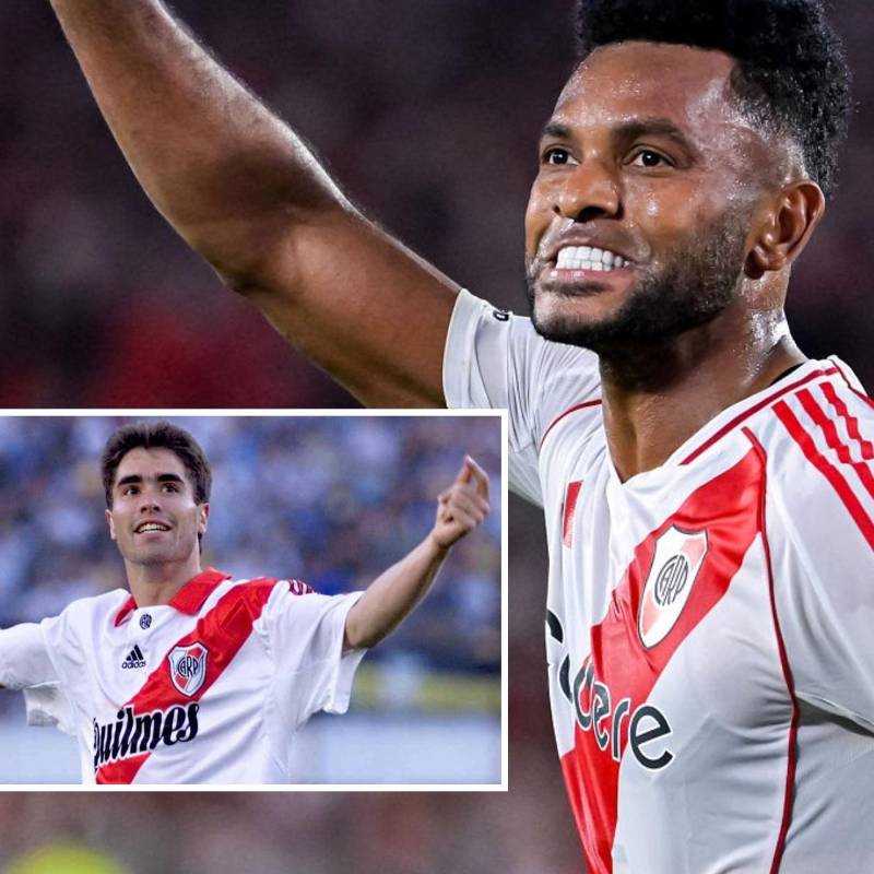 El delantero de 32 años está a pocos goles de quedar en la historia de uno de los equipos más importantes de Sudamérica y el mundo, por lo que tiene en la mira este nuevo récord. FOTO: AFP Y GETTY