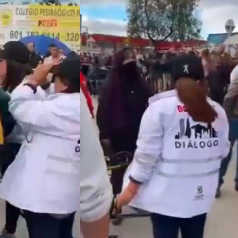 Los ciudadanos pedían que no se bloqueara la vía para poder ir a estudiar, trabajar y citas médicas. FOTO: Captura de video redes sociales
