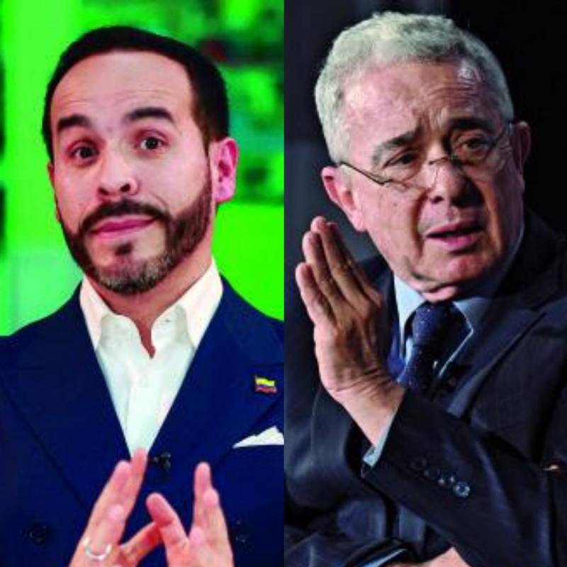 A la izquierda, Abelardo De La Espriella; en el centro, el expresidente Álvaro Uribe Vélez; a la derecha, Juan Carlos Pinzón. FOTO MANUEL SALDARRIAGA Y GETTY