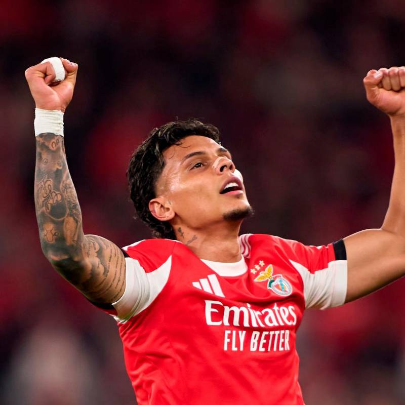 Richard Ríos fue incluido en el once ideal de la semana en la Champions League tras su gol y asistencia frente al Napoli. Foto: GETTY.