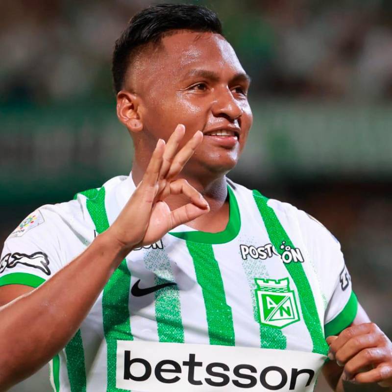 Alfredo Morelos suma 31 goles en 89 presencias con Atlético Nacional. Foto: Manuel Saldarriaga Quintero